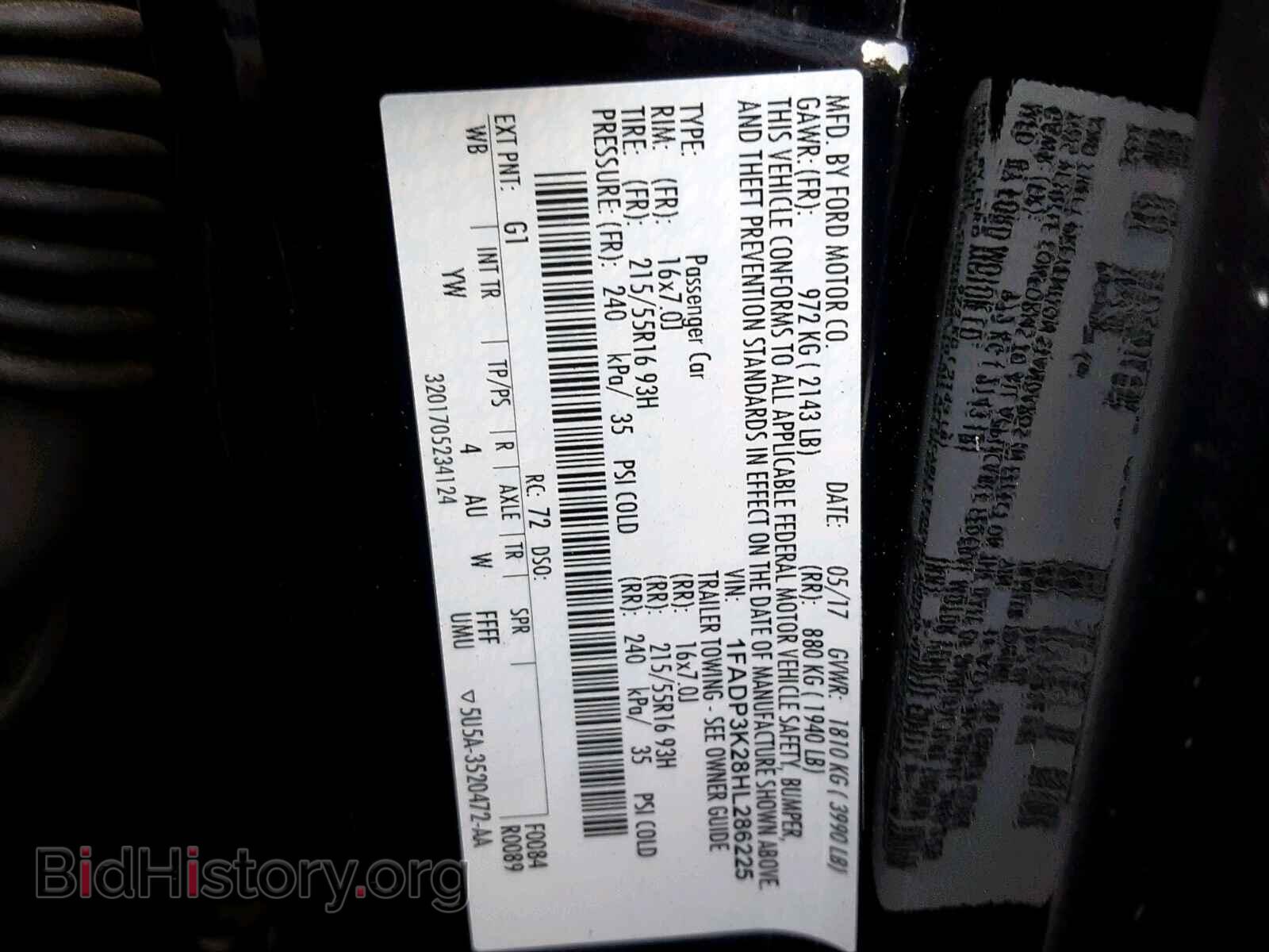 2017 FORD FOCUS SE - VIN: 1FADP3K28HL286225 - Фото 10