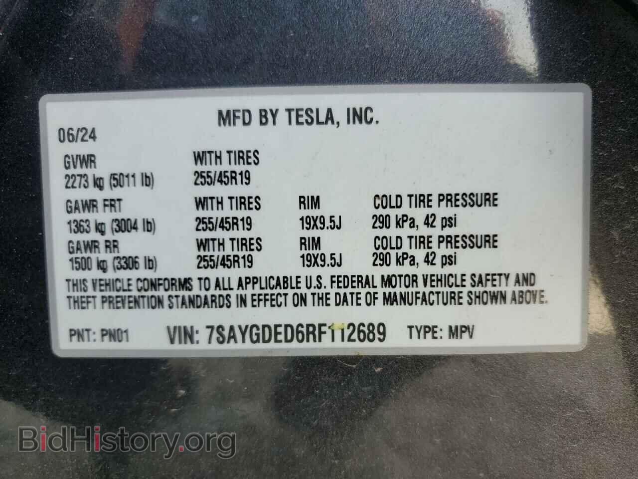 2024 TESLA MODEL Y - VIN: 7SAYGDED6RF112689 - Фото 12