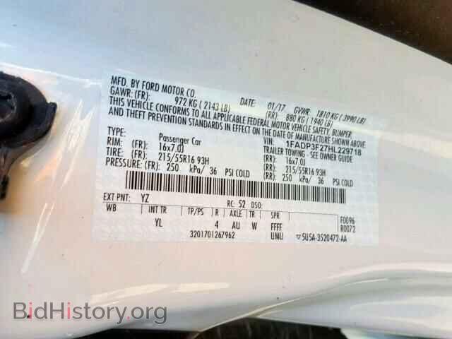 2017 FORD FOCUS SE - VIN: 1FADP3F27HL229718 - Фото 10
