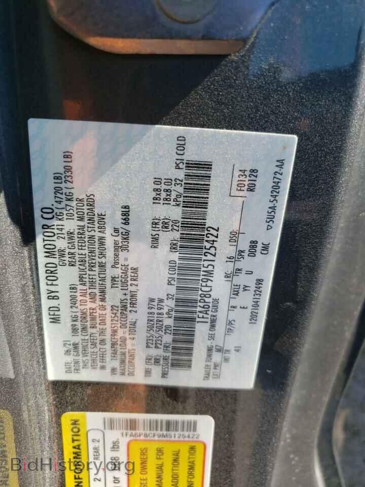 2021 FORD MUSTANG - VIN: 1FA6P8CF9M5125422 - Фото 10