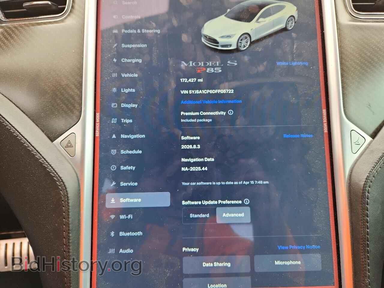 2013 TESLA MODEL S - VIN: 5YJSA1CP6DFP05722 - Фото 9