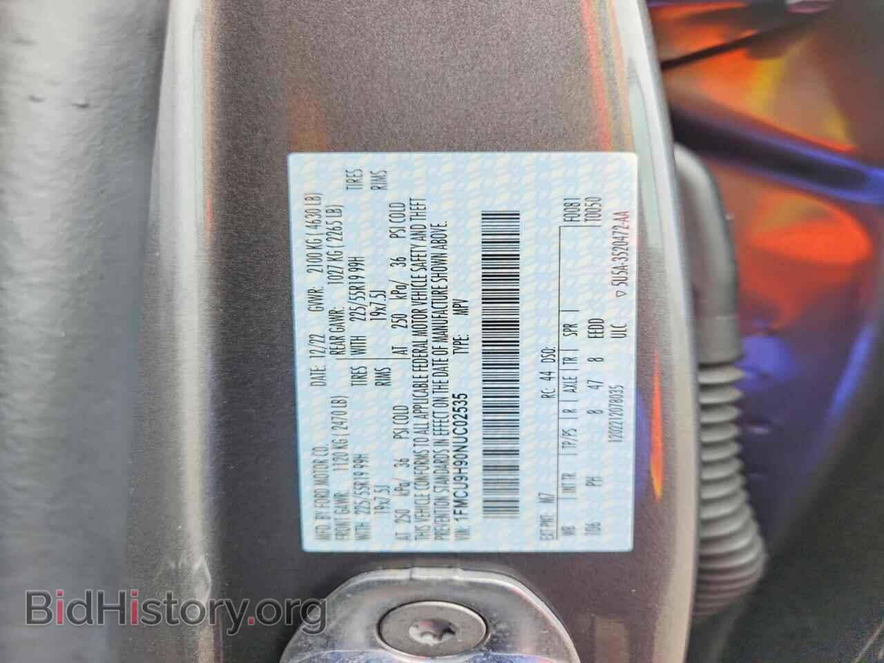 2022 FORD ESCAPE - VIN: 1FMCU9H90NUC02535 - Фото 13