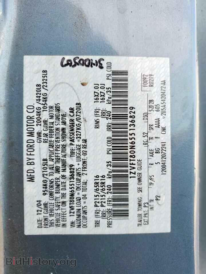 2005 FORD ALL Models - VIN: 1ZVFT80N655136829 - Фото 13
