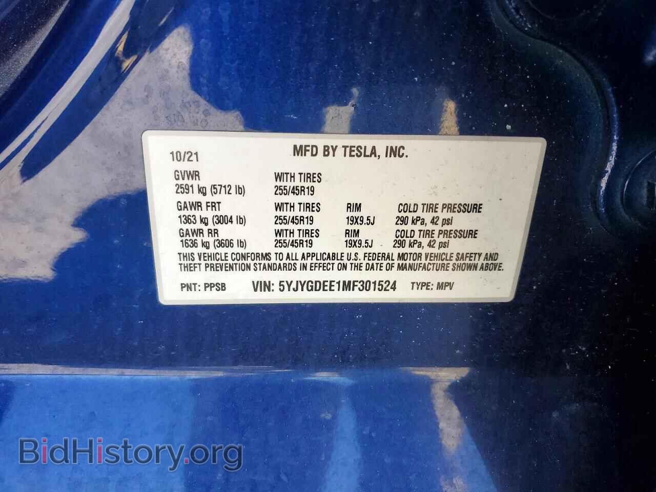 2021 TESLA MODEL Y - VIN: 5YJYGDEE1MF301524 - Photo 12