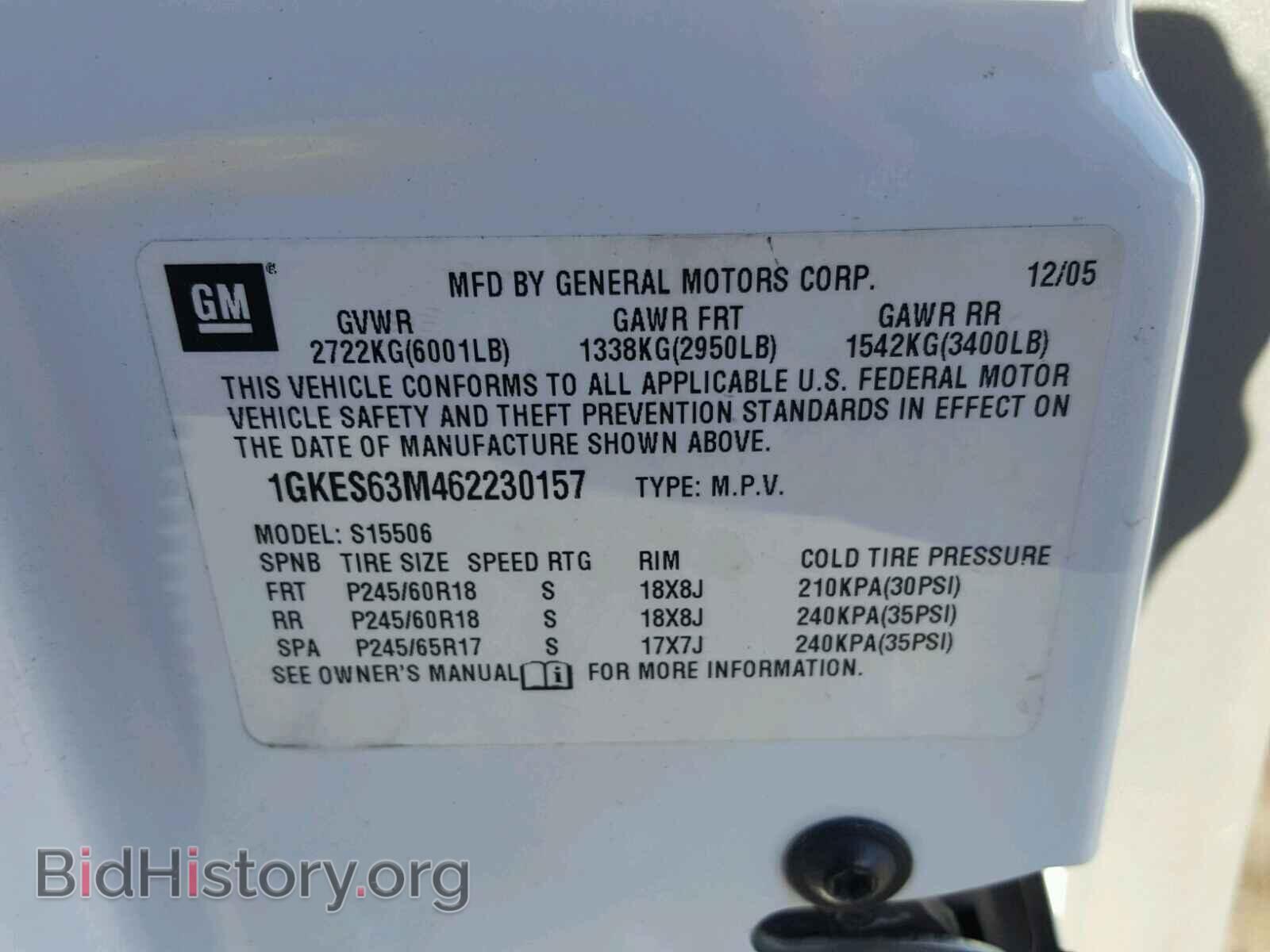 2006 GMC ENVOY DENA - VIN: 1GKES63M462230157 - Фото 10