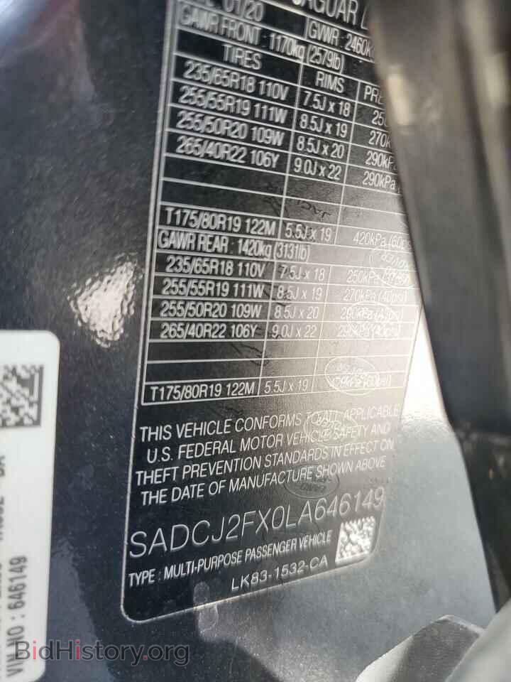 2020 JAGUAR F-PACE - VIN: SADCJ2FX0LA646149 - Фото 15