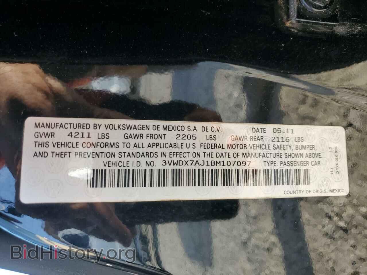 2011 VOLKSWAGEN JETTA - VIN: 3VWDX7AJ1BM107097 - Фото 12