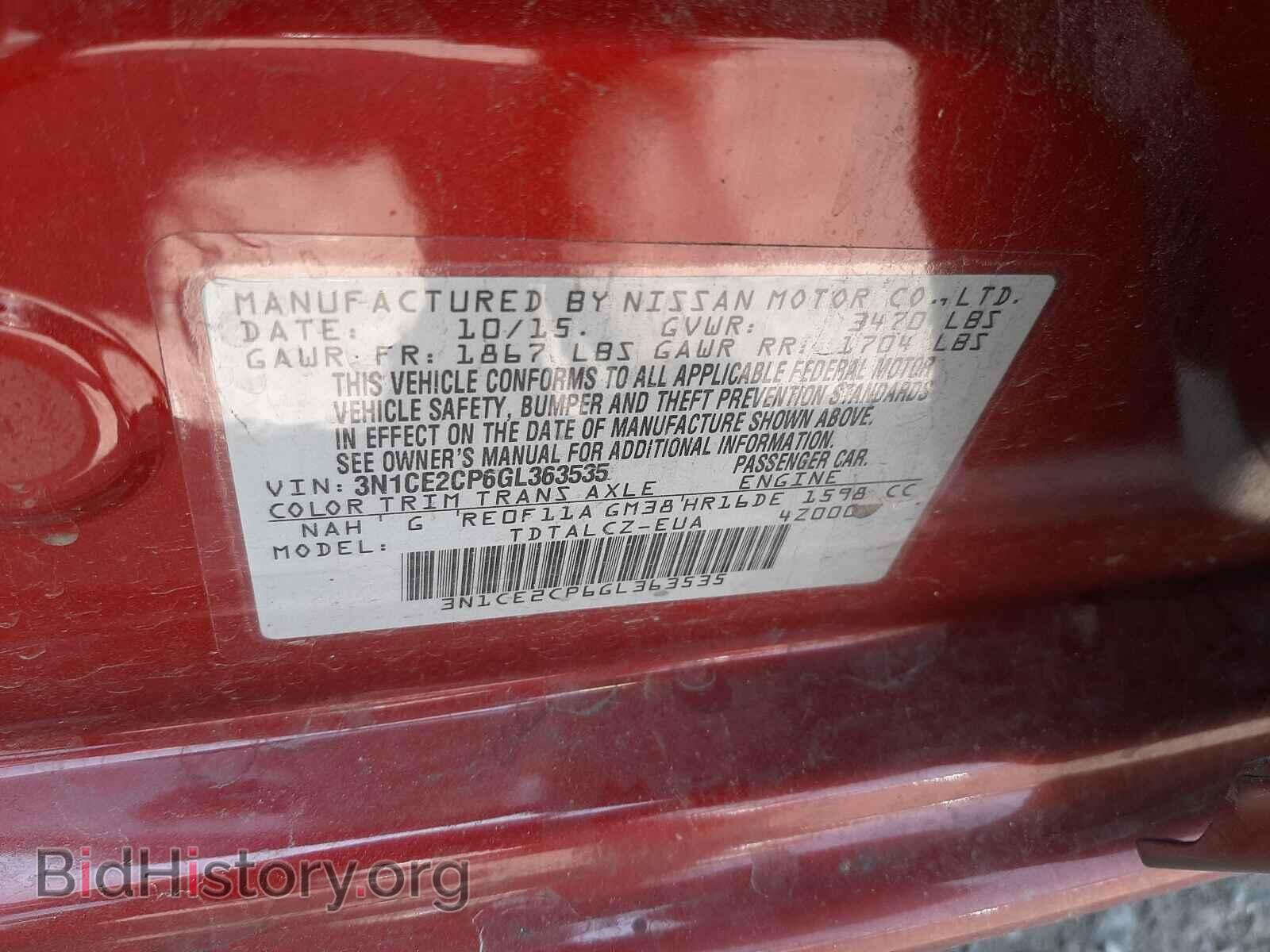 2016 NISSAN VERSA - VIN: 3N1CE2CP6GL363535 - Photo 10