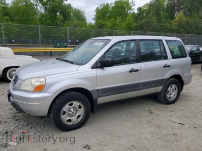 2005 Honda PILOT LX, серебристый — VIN 2HKYF18125H573268, Copart