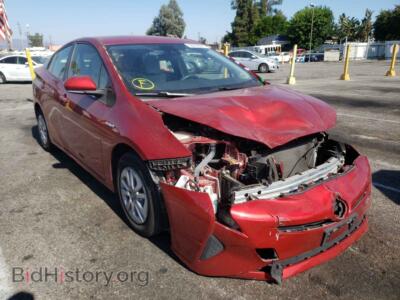 2017 Toyota PRIUS, red — VIN JTDKBRFU2H3550893, Copart