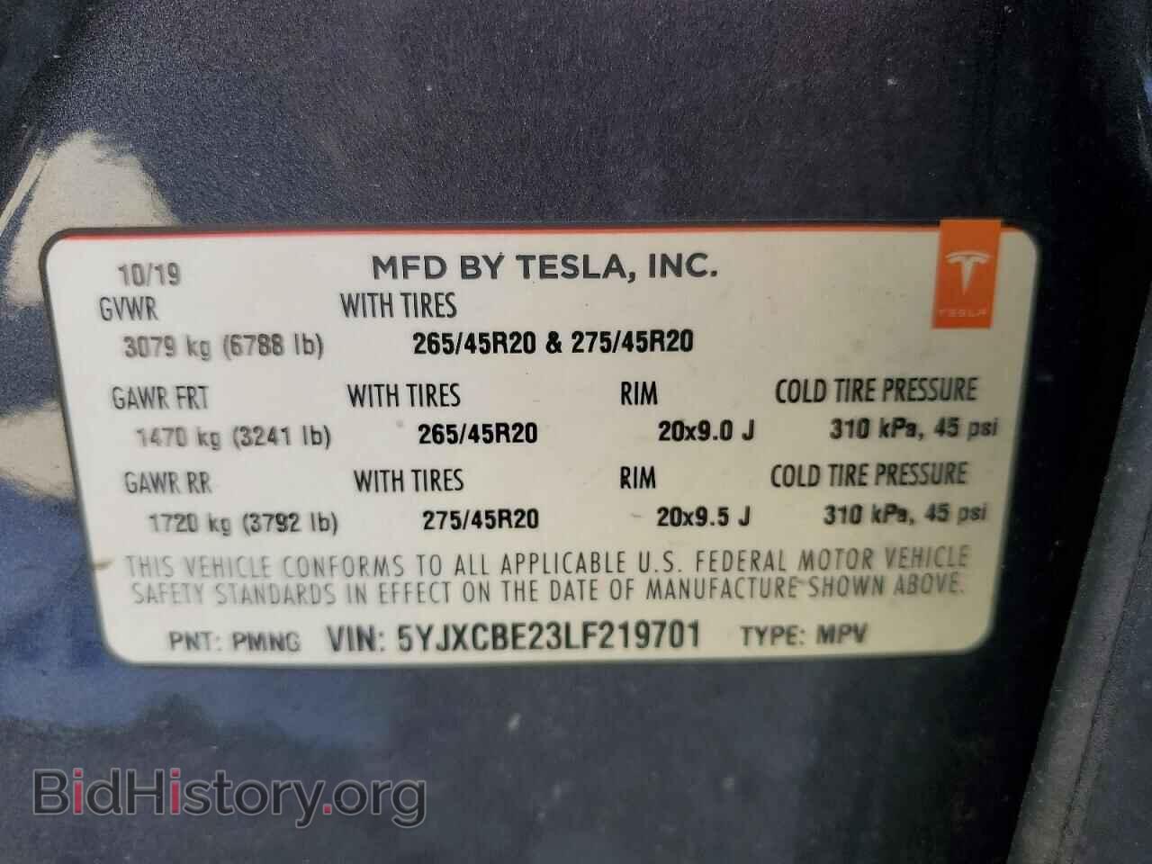 2020 TESLA MODEL X - VIN: 5YJXCBE23LF219701 - Photo 12