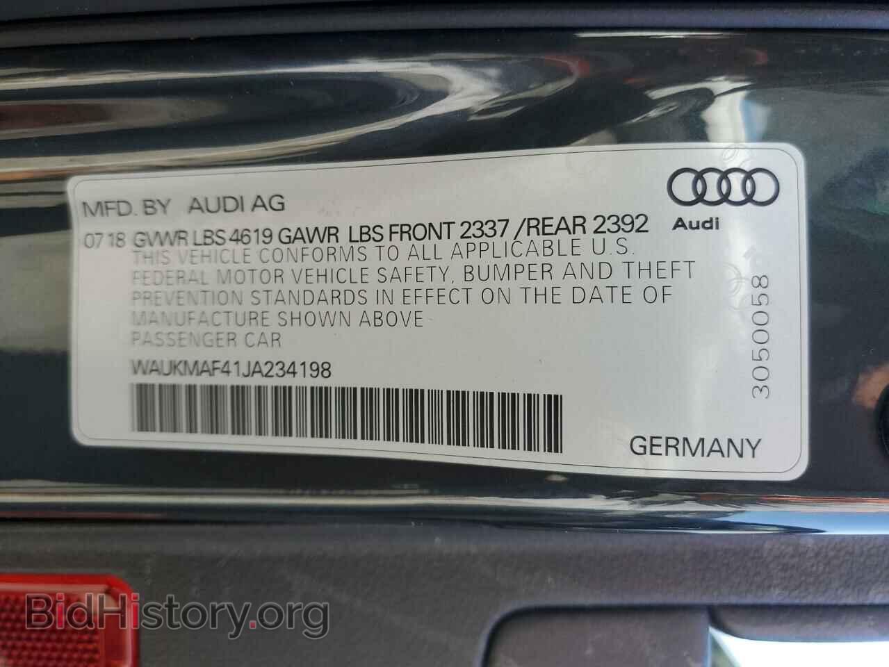 2018 AUDI A4 - VIN: WAUKMAF41JA234198 - Фото 12
