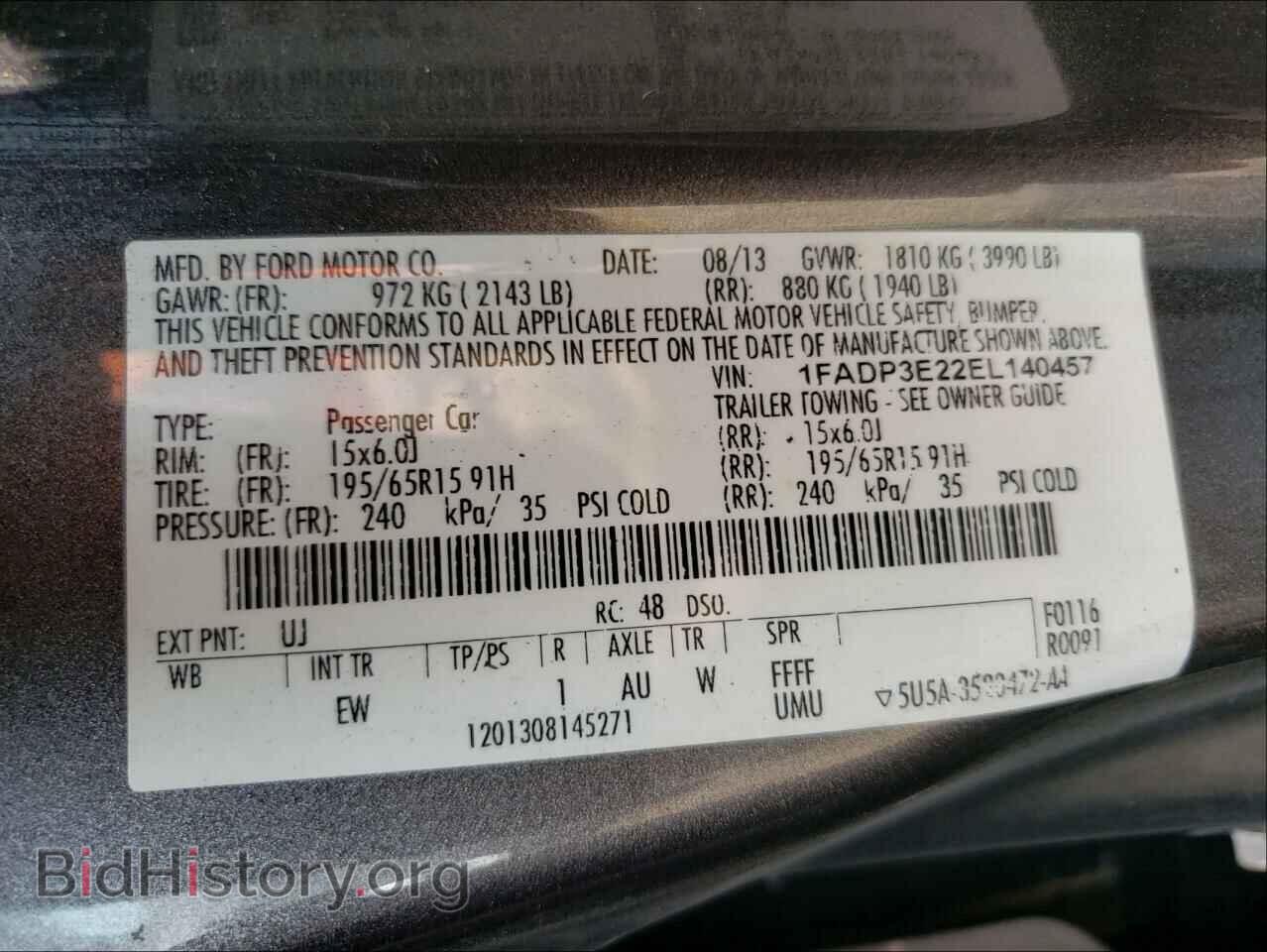 2014 FORD FOCUS - VIN: 1FADP3E22EL140457 - Photo 10