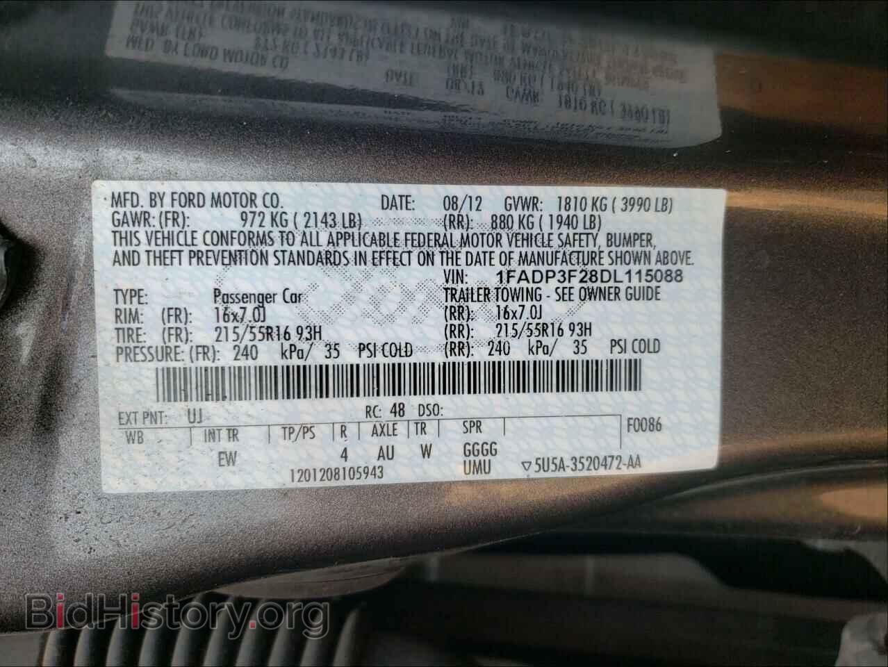 2013 FORD FOCUS - VIN: 1FADP3F28DL115088 - Photo 10