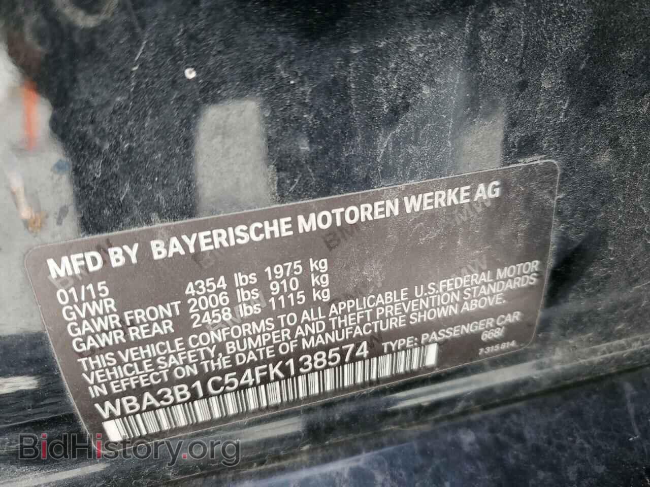 2015 BMW 3 SERIES - VIN: WBA3B1C54FK138574 - Фото 13