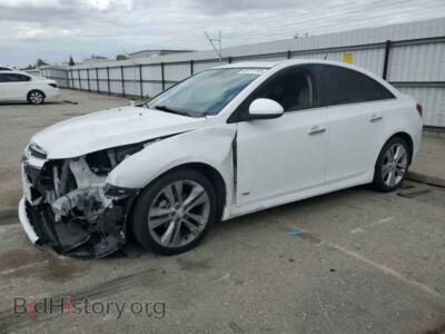2014 Chevrolet CRUZE LTZ, white — VIN 1G1PG5SB3E7298282, Copart