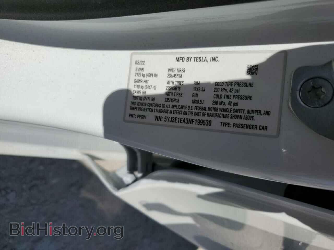 2022 TESLA MODEL 3 - VIN: 5YJ3E1EA3NF199530 - Photo 12