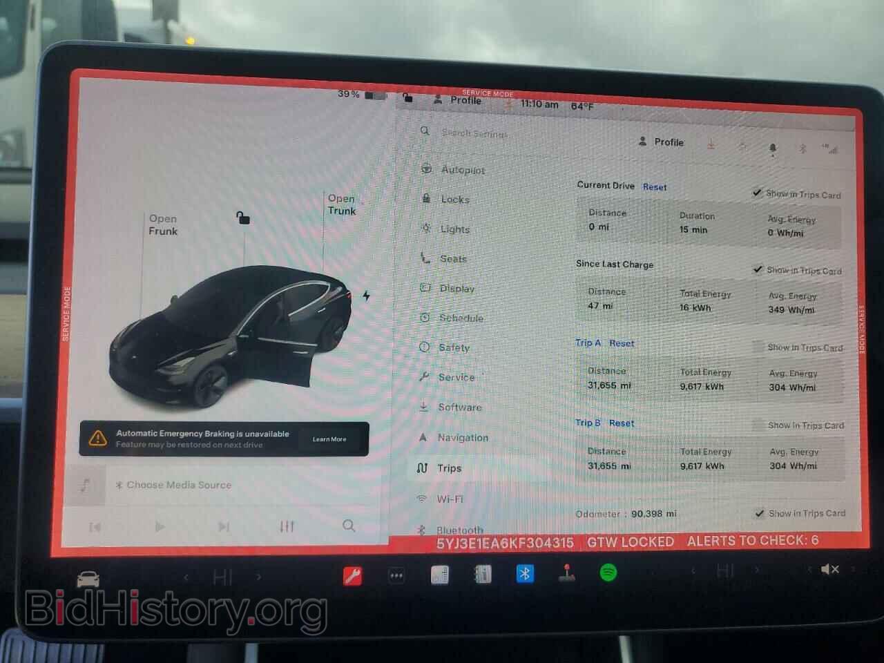 2019 TESLA MODEL 3 - VIN: 5YJ3E1EA6KF304315 - Photo 9