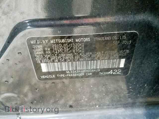 2014 MITSUBISHI MIRAGE - VIN: ML32A3HJ2EH006429 - Фото 10