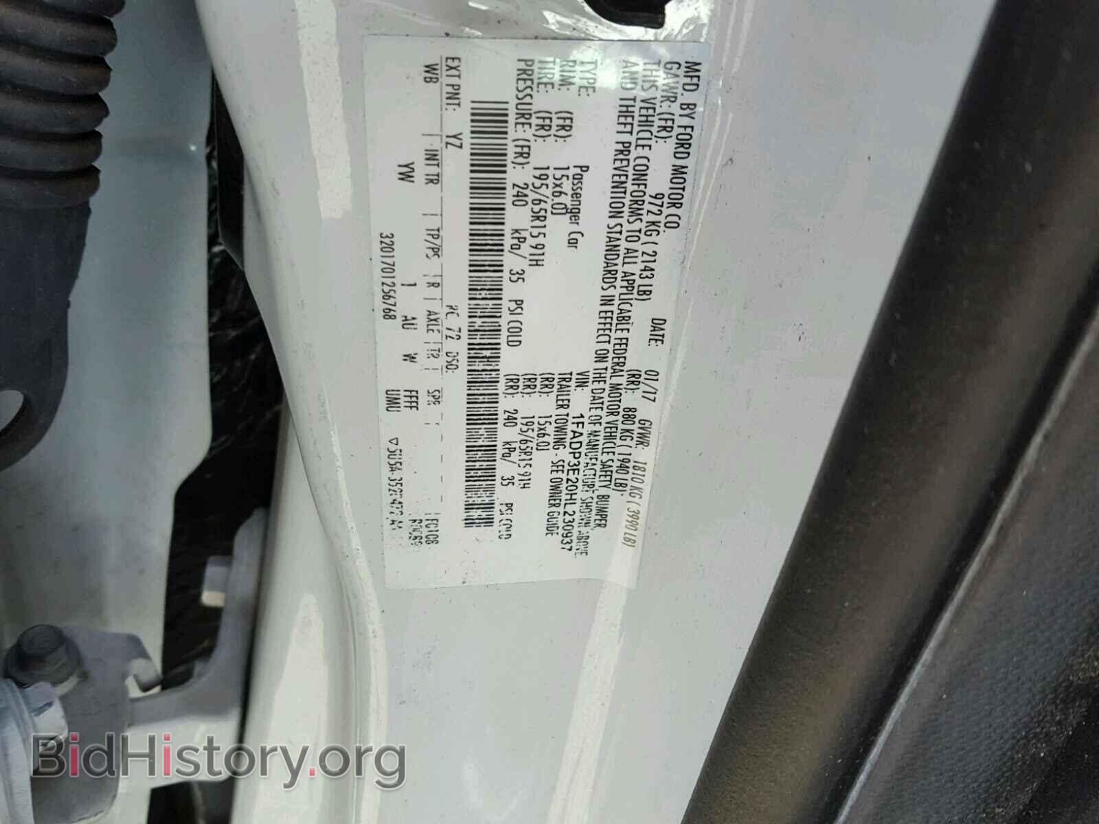 2017 FORD FOCUS - VIN: 1FADP3E20HL230937 - Photo 10