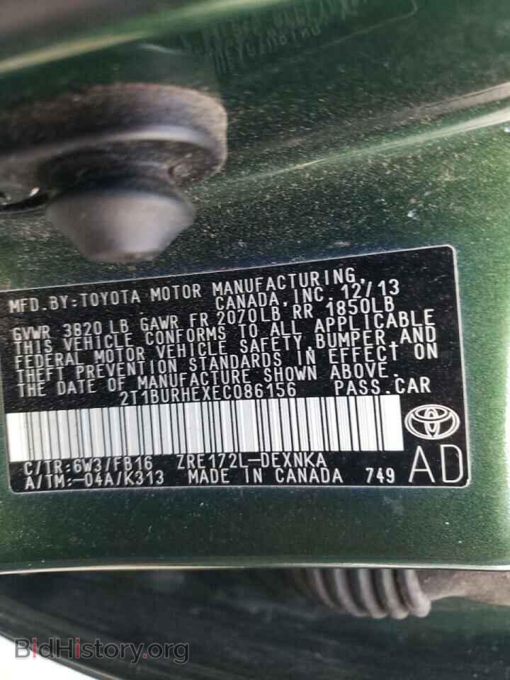 2014 TOYOTA COROLLA - VIN: 2T1BURHEXEC086156 - Photo 10