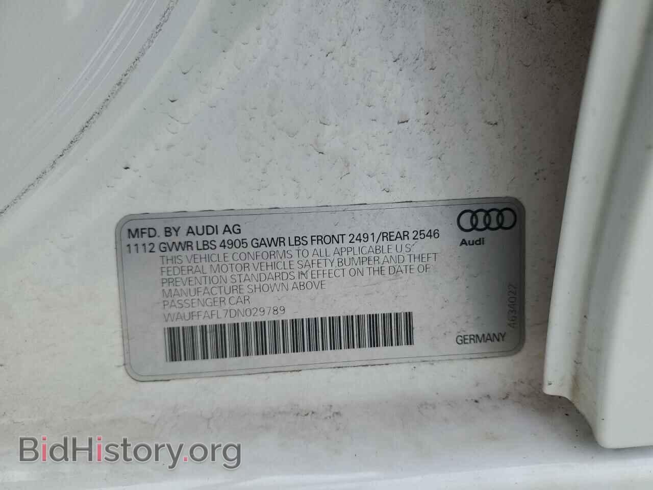2013 AUDI A4 - VIN: WAUFFAFL7DN029789 - Фото 14