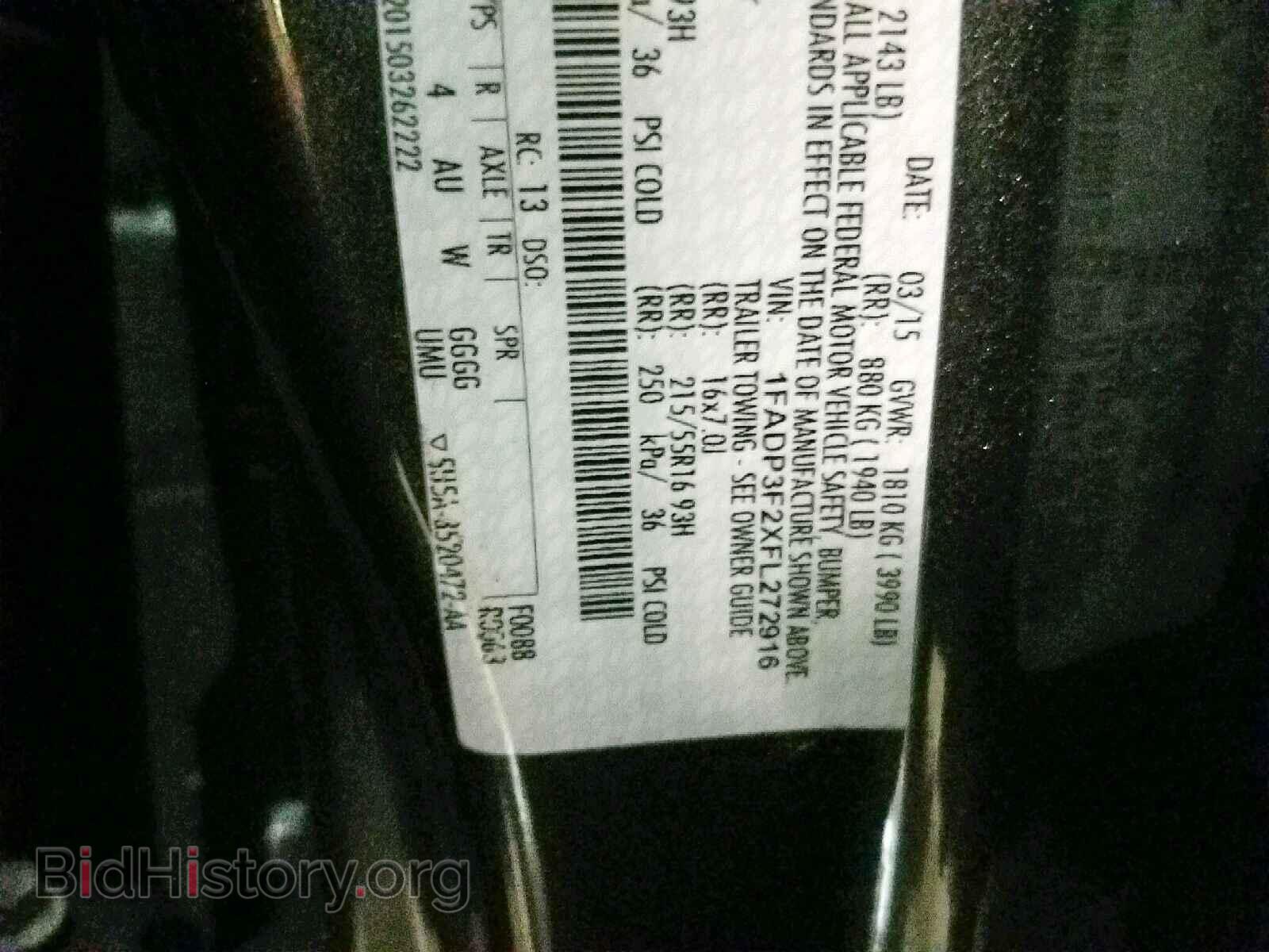 2015 FORD FOCUS SE - VIN: 1FADP3F2XFL272916 - Фото 10