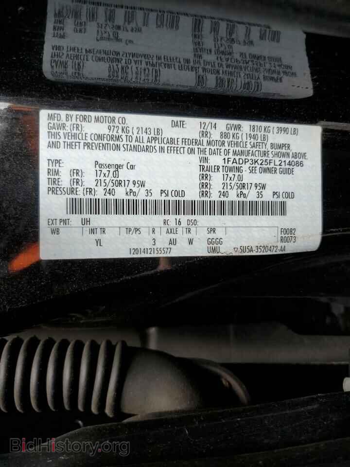 2015 FORD FOCUS - VIN: 1FADP3K25FL214086 - Фото 12