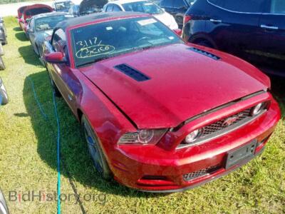 2014 Ford MUSTANG GT, бордовый — VIN 1ZVBP8FF5E5311798, Copart