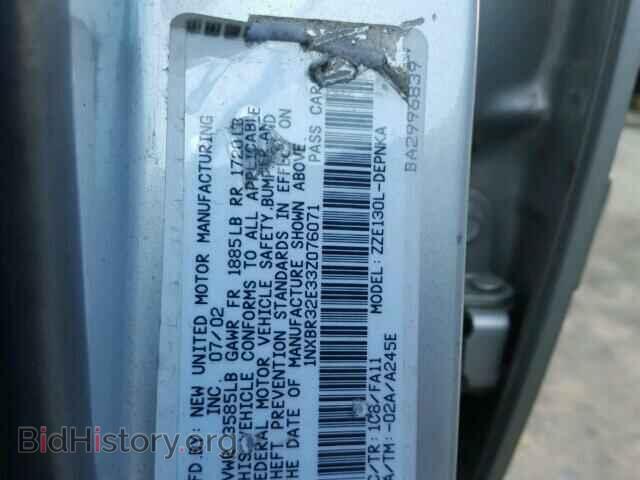 2003 TOYOTA COROLLA - VIN: 1NXBR32E33Z076071 - Фото 10