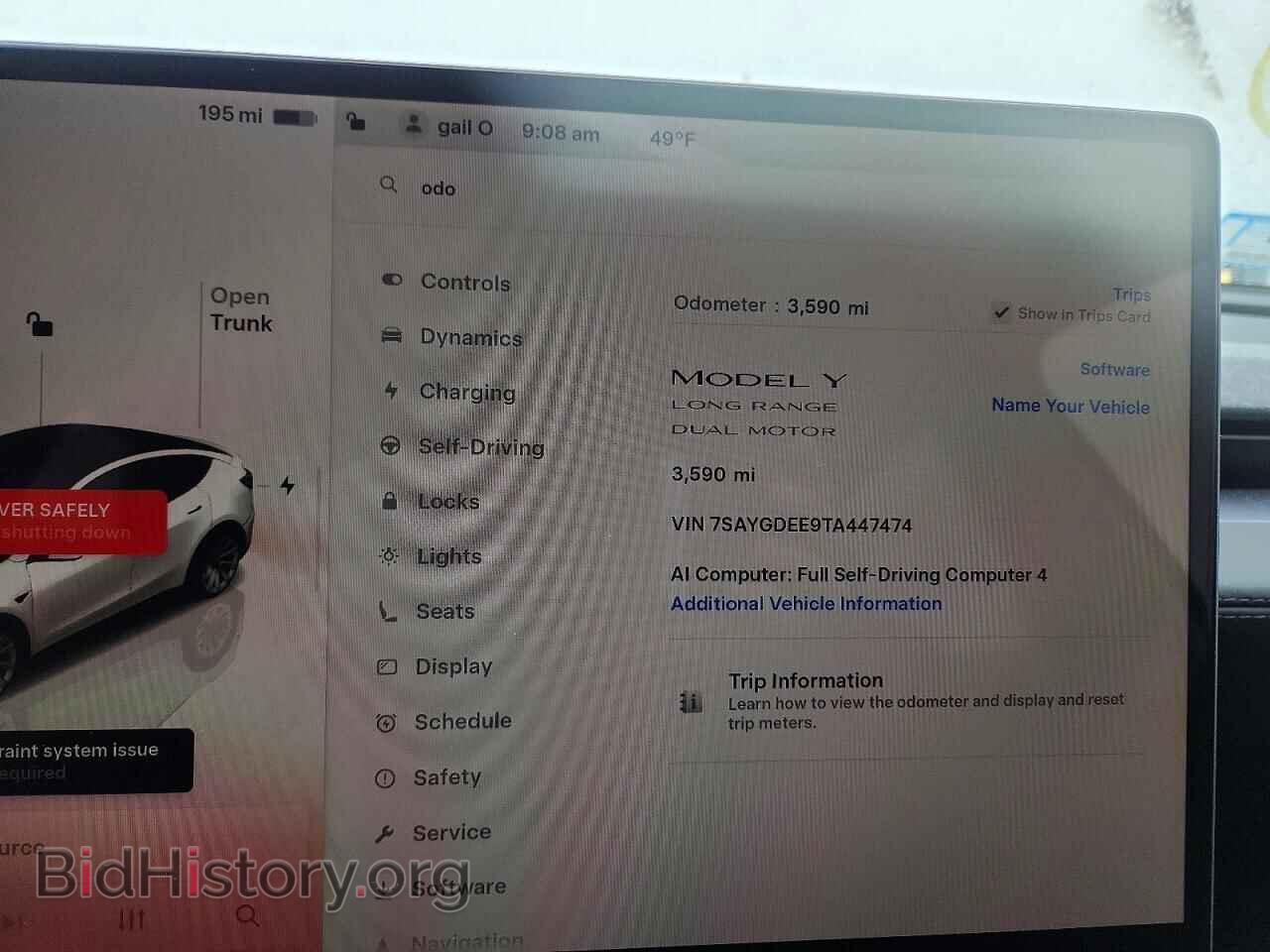 2026 TESLA MODEL Y - VIN: 7SAYGDEE9TA447474 - Фото 9