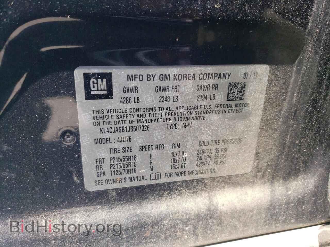 2018 BUICK ENCORE - VIN: KL4CJASB1JB507326 - Photo 13