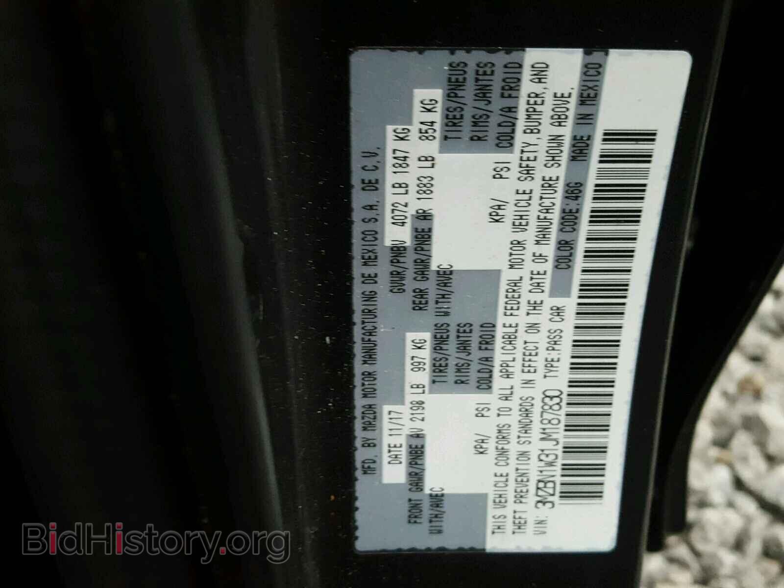 2018 MAZDA 3 - VIN: 3MZBN1W31JM187830 - Фото 10