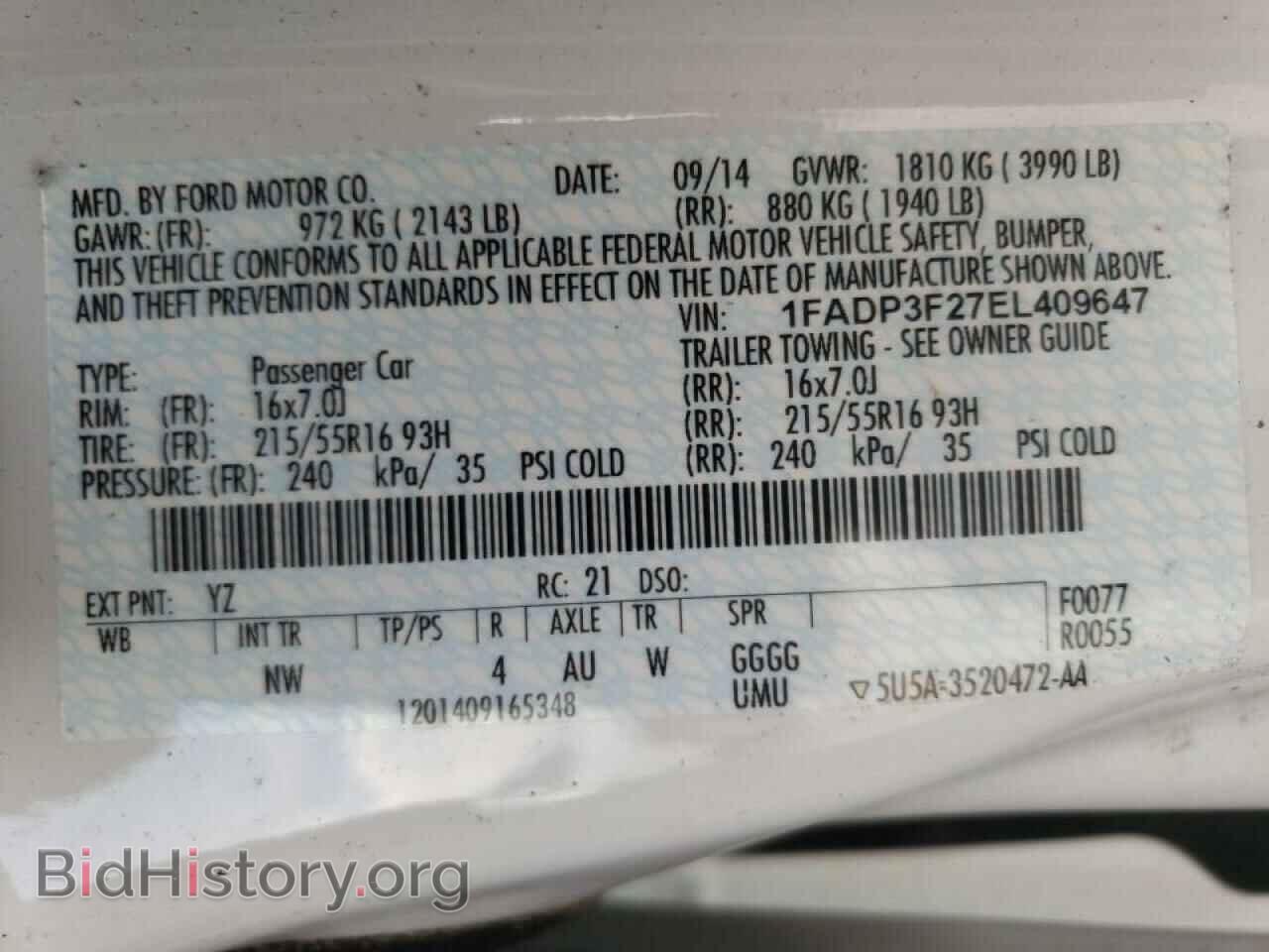 2014 FORD FOCUS - VIN: 1FADP3F27EL409647 - Photo 10