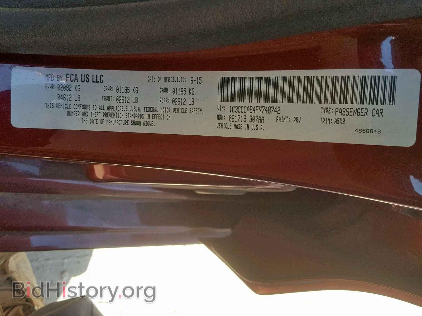 2015 CHRYSLER 200 - VIN: 1C3CCCAB4FN748742 - Фото 10