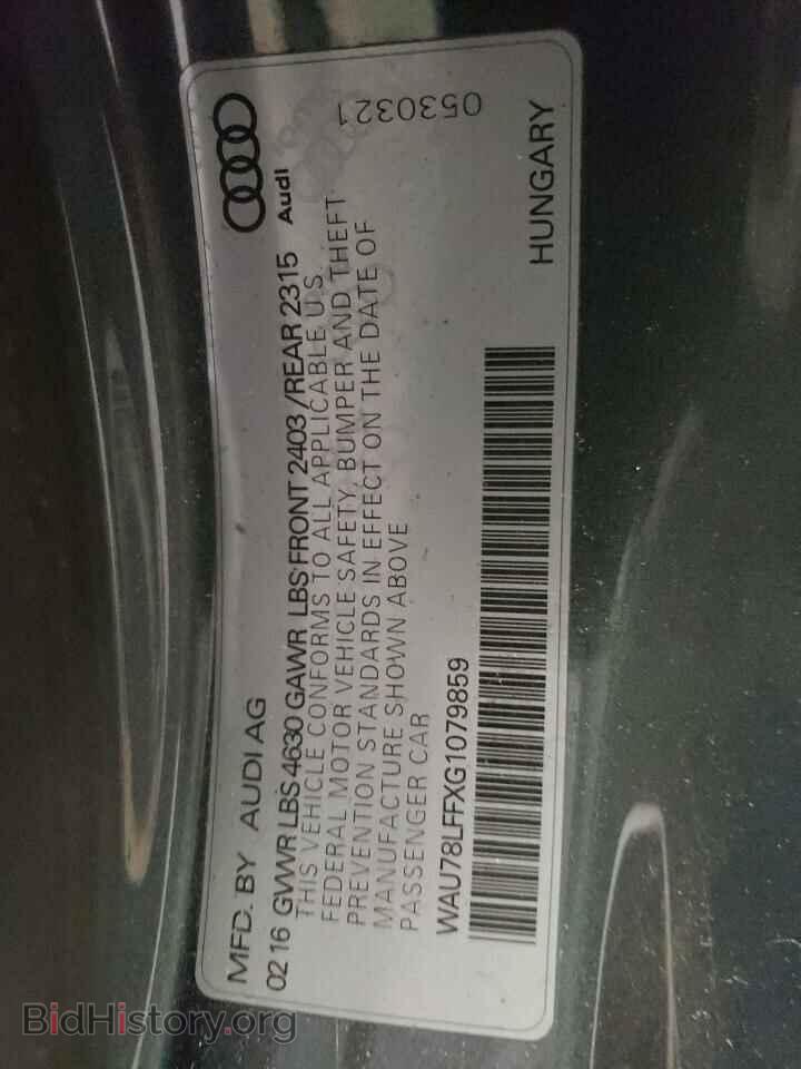 2016 AUDI A3 - VIN: WAU78LFFXG1079859 - Фото 10