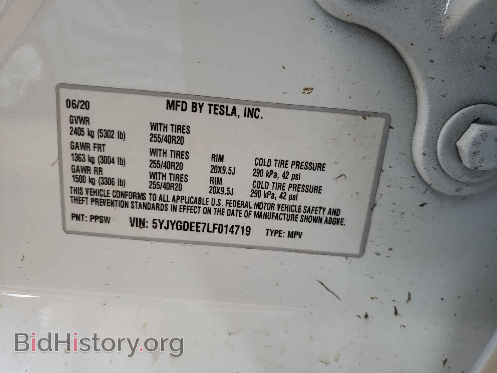 2020 TESLA MODEL Y - VIN: 5YJYGDEE7LF014719 - Фото 10