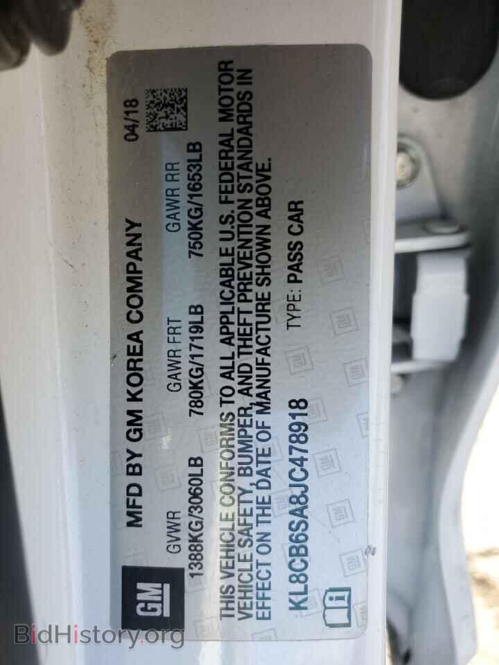 2018 CHEVROLET SPARK - VIN: KL8CB6SA8JC478918 - Photo 12