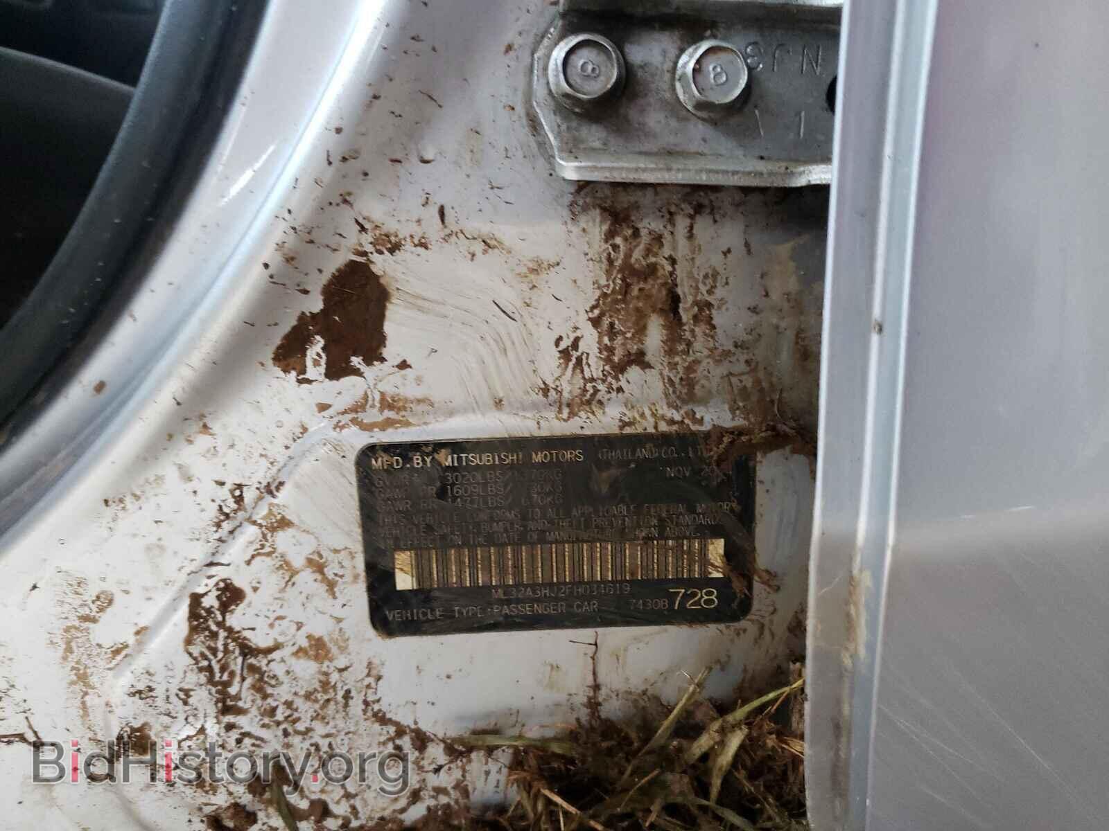 2015 MITSUBISHI MIRAGE - VIN: ML32A3HJ2FH034619 - Фото 10