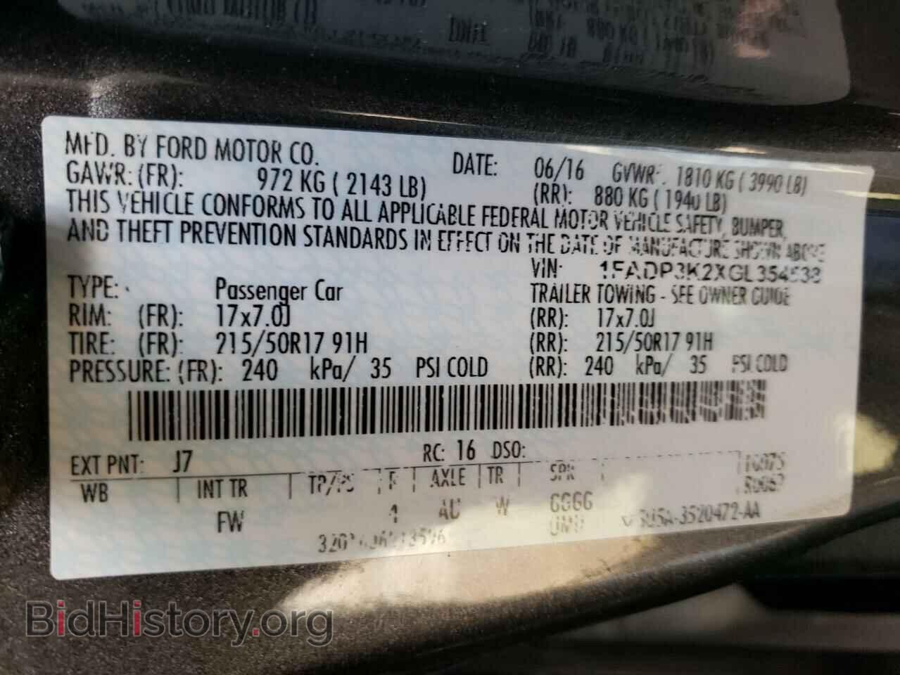 2016 FORD FOCUS - VIN: 1FADP3K2XGL354538 - Фото 10