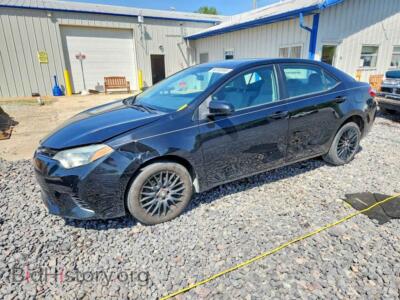 2016 Toyota COROLLA LE, черный — VIN 5YFBURHE7GP505020, Copart