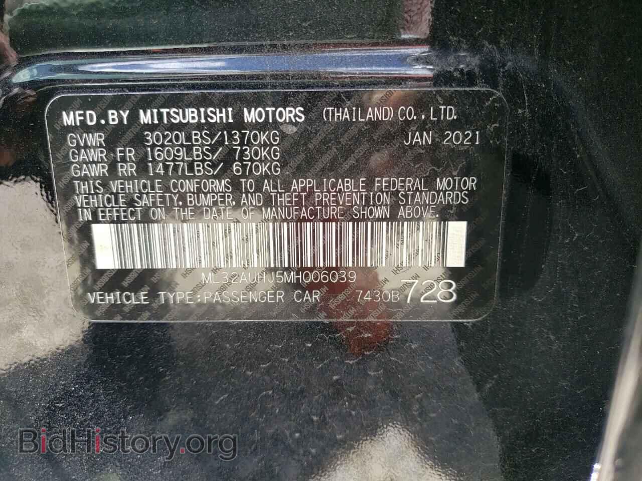 2021 MITSUBISHI MIRAGE - VIN: ML32AUHJ5MH006039 - Фото 10