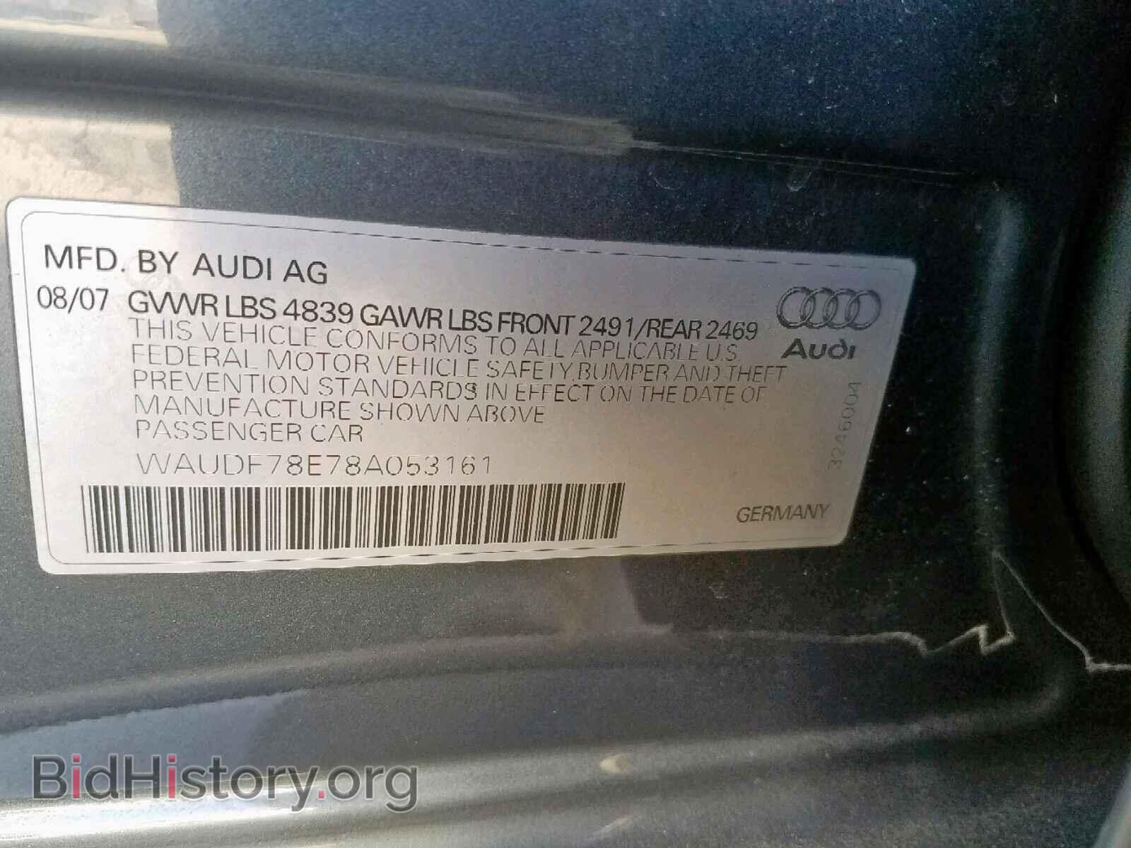 2008 AUDI A4 - VIN: WAUDF78E78A053161 - Photo 10