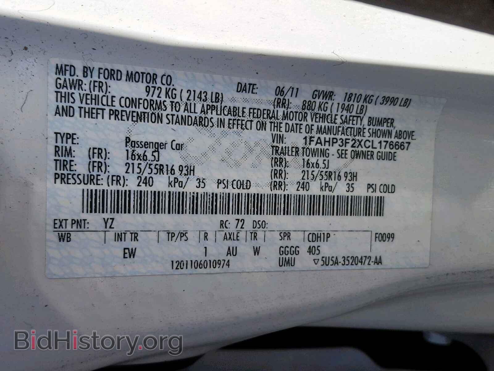 2012 FORD FOCUS SE - VIN: 1FAHP3F2XCL176667 - Фото 10