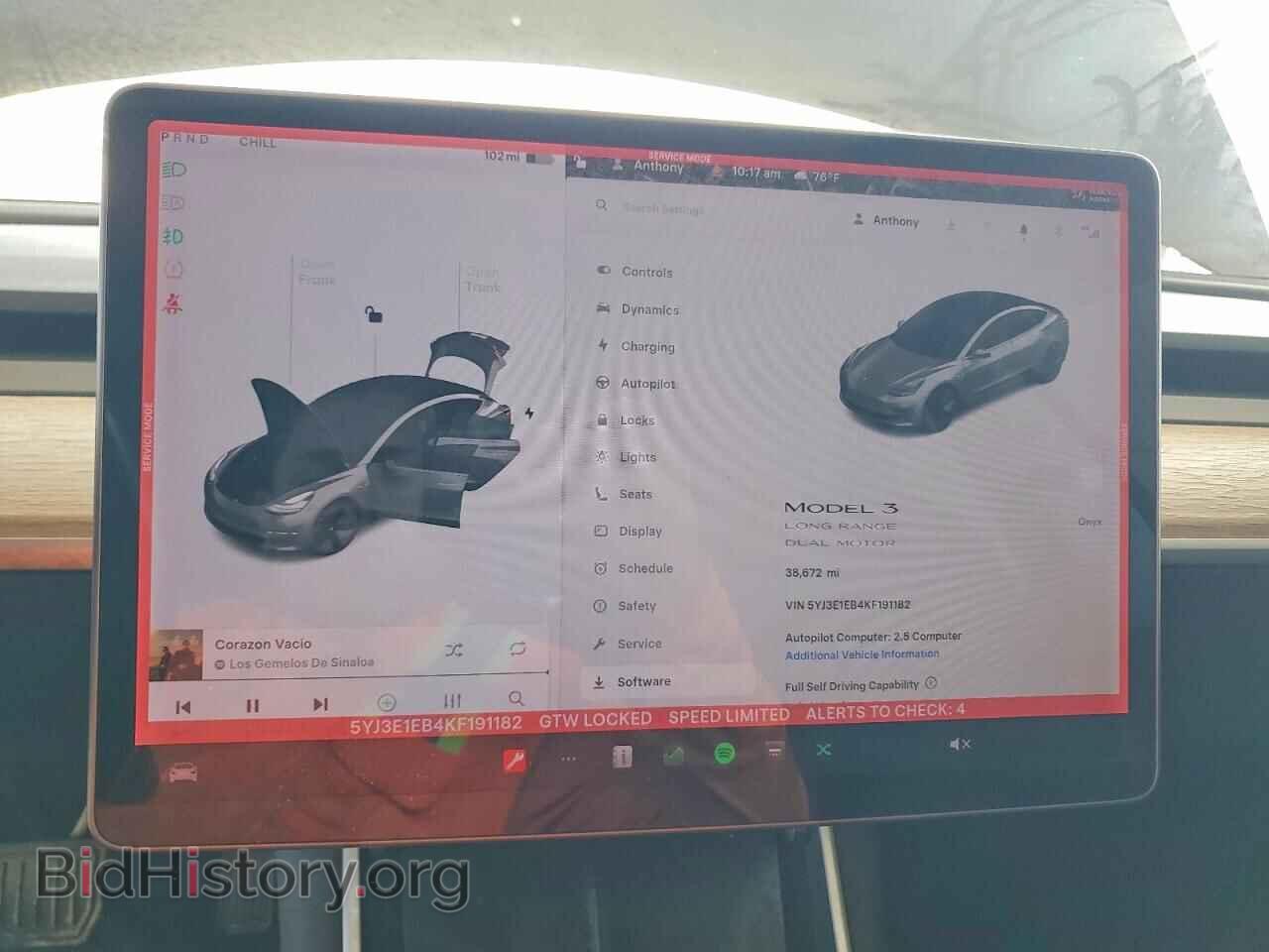2019 TESLA MODEL 3 - VIN: 5YJ3E1EB4KF191182 - Photo 9