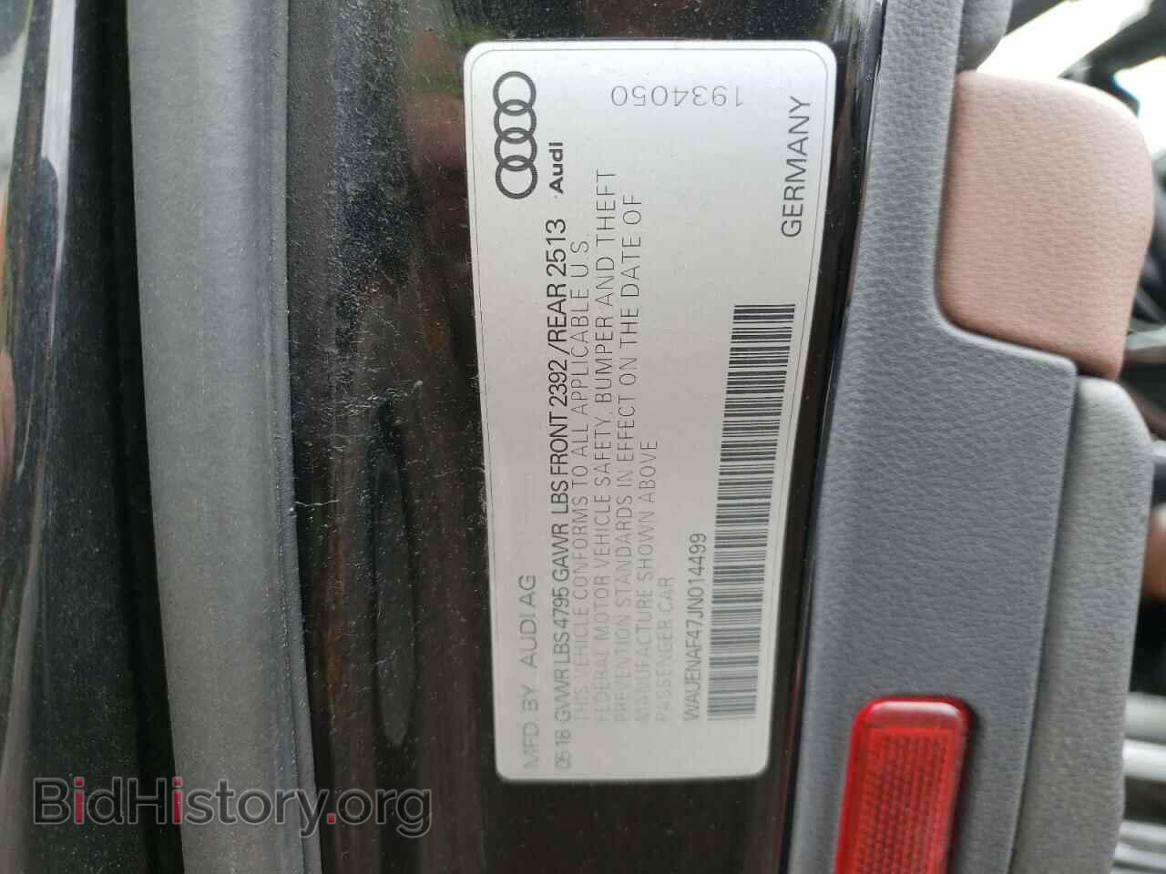 2018 AUDI A4 - VIN: WAUENAF47JN014499 - Фото 12