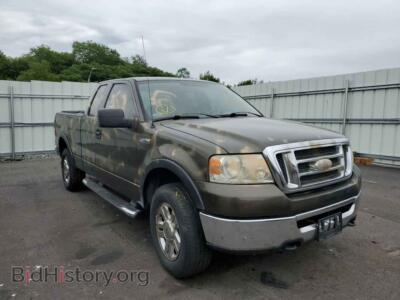 2008 Ford F150, коричневый — VIN 1FTPX14508FA13703, Copart