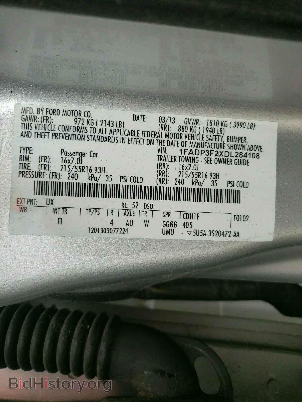 2013 FORD FOCUS - VIN: 1FADP3F2XDL284108 - Photo 8
