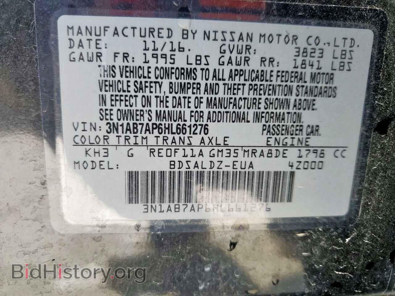 2017 NISSAN SENTRA - VIN: 3N1AB7AP6HL661276 - Фото 13