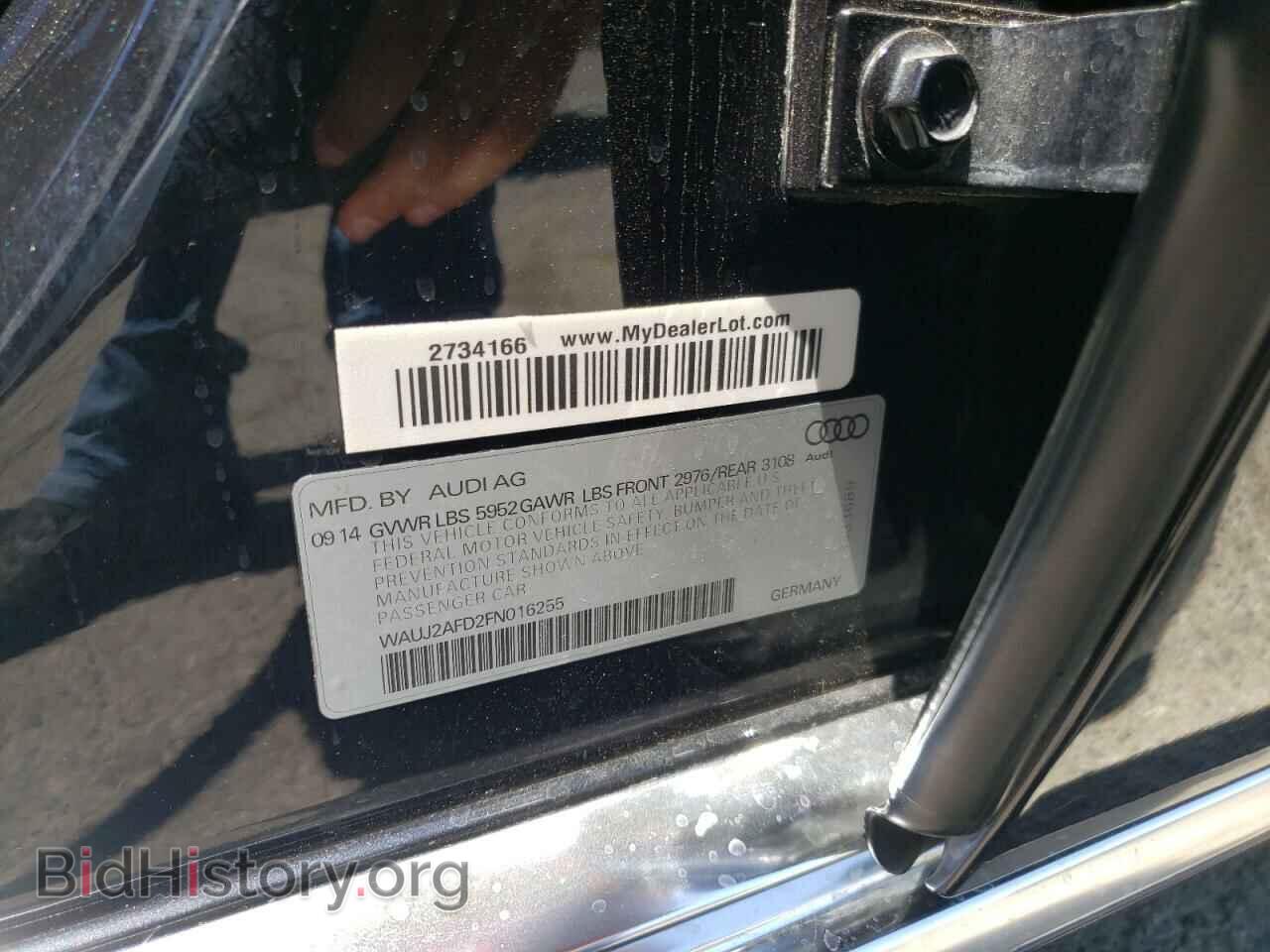 2015 AUDI A8 - VIN: WAUJ2AFD2FN016255 - Фото 10
